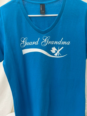 Guard Grandma V-Neck Turquoise Tee