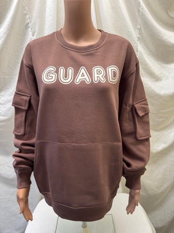 Guard Oversized Cappuccino Crew Sweatshirt