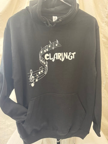 Clarinet Black Music Hoodie