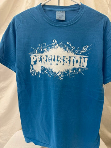 Percussion Blue Music Tee
