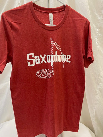Saxophone Canvas Red Tee