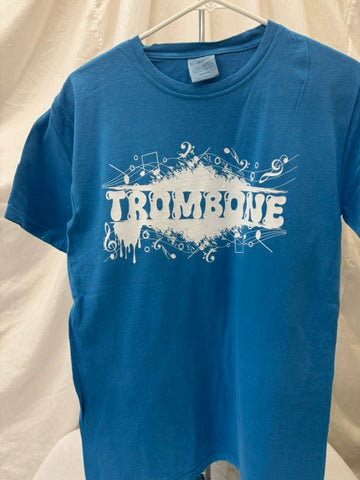 Trombone Blue Music Tee